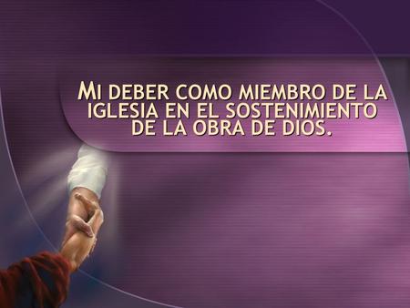 La condición de miembro de iglesia implica un invaluable privilegio y una solemne responsabilidad. No pocos, en su vida como miembros de la iglesia de.