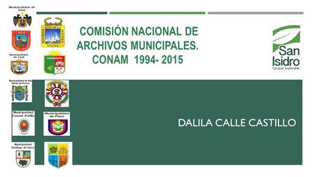 COMISIÓN NACIONAL DE ARCHIVOS MUNICIPALES. CONAM