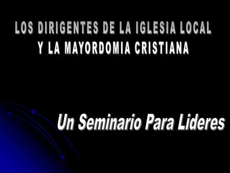 Los que ocupan cargo de responsabilidad en la iglesia no deben ser negligentes, sino deben preocuparse de que los miembros sean fieles en el cumplimiento.