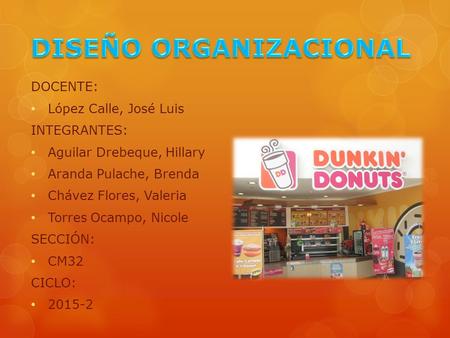 DISEÑO ORGANIZACIONAL