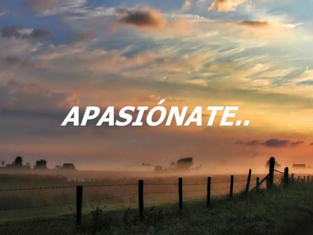APASIÓNATE.. Apasiónate por tu SUEÑO El sueño de nadie más debe ser más apasionante que el tuyo Aunque ella no sea como tu quisieras que fuera o como.