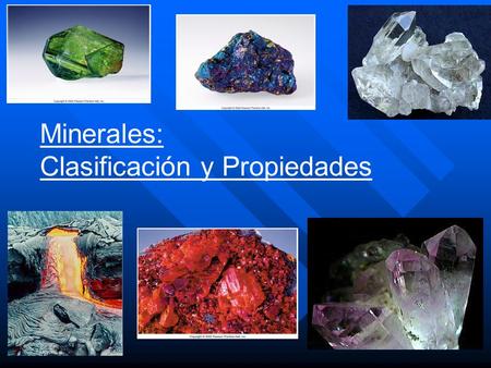 Minerales: Clasificación y Propiedades