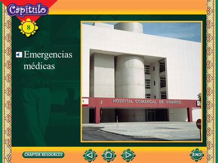 8 Emergencias médicas 8 La cara Emergencias médicas la frente la mejilla la nariz el ojo el oído la oreja el labio.