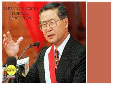 ALBERTO FUJIMORI FUJIMORI (1990 – 2000).  Fue dejar de pagar la deuda externa con un monto alrededor de 14 mil millones de dólares  El cambió el devaluado.