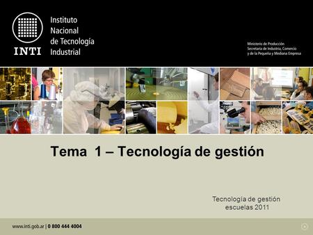 Tema 1 – Tecnología de gestión