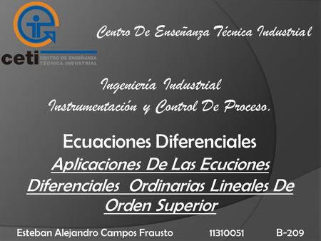Ecuaciones Diferenciales