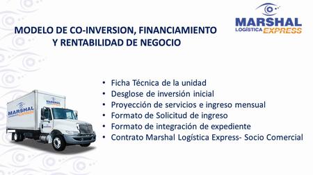 MODELO DE CO-INVERSION, FINANCIAMIENTO Y RENTABILIDAD DE NEGOCIO