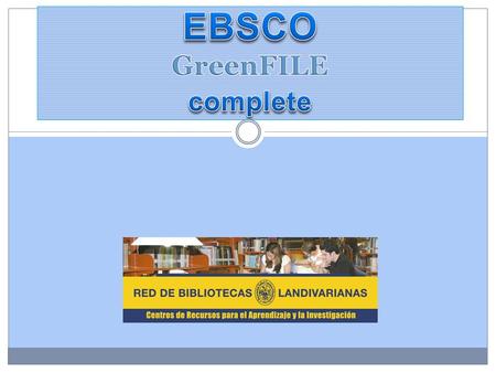 EBSCO GreenFILE complete