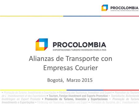 Alianzas de Transporte con Empresas Courier Bogotá, Marzo 2015.