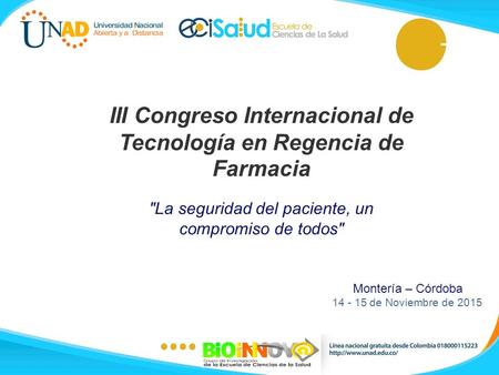 III Congreso Internacional de Tecnología en Regencia de Farmacia