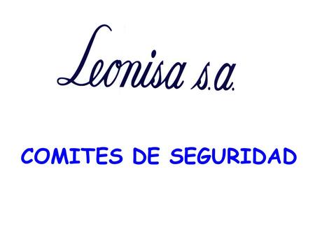 COMITES DE SEGURIDAD.