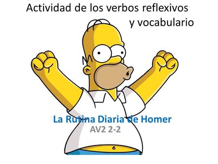 Actividad de los verbos reflexivos y vocabulario