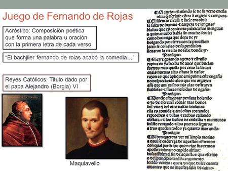 Juego de Fernando de Rojas