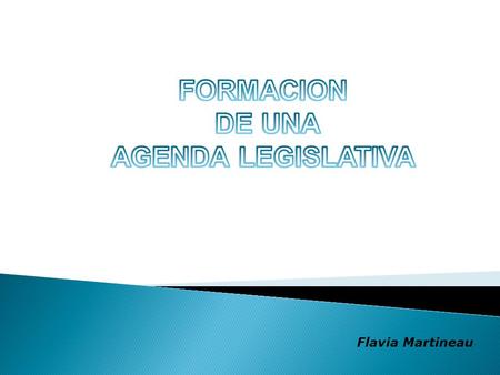 Flavia Martineau. ¿Sobre qué puedo Legislar? La agenda de un Concejal debe ser novedosa, moderna, actualizada pensando en las características y necesidades.