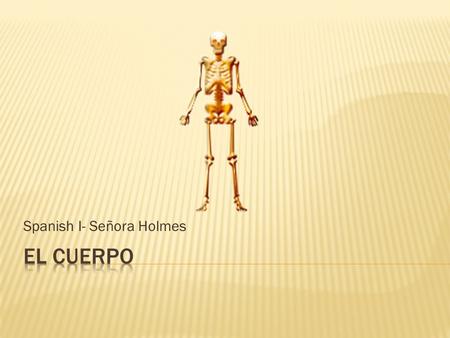 Spanish I- Señora Holmes.  Objectives  Students will be able to:  Correctly pronounce, spell, and write in both a sentence and single word form, the.