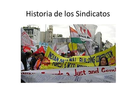 Historia de los Sindicatos