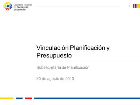 Vinculación Planificación y Presupuesto