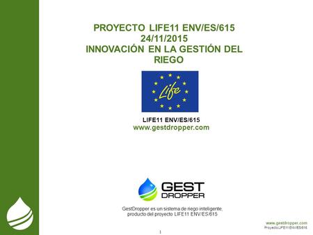 INNOVACIÓN EN LA GESTIÓN DEL RIEGO