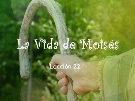 La Vida de Moisés Lección 22. Moisés y la Generación Que Morirá I. ¿Cuál era la agenda para los próximos cuarenta años? La agenda primordial para los.