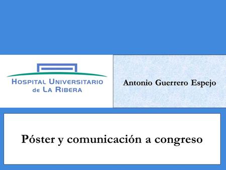 Espacio para imagen Póster y comunicación a congreso Antonio Guerrero Espejo.
