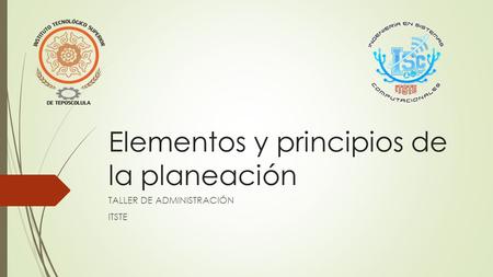 Elementos y principios de la planeación