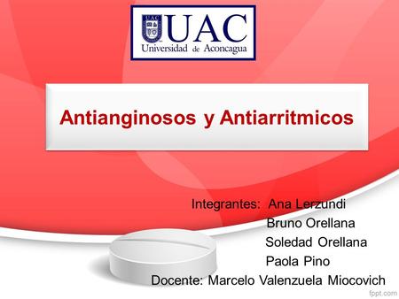Antianginosos y Antiarritmicos