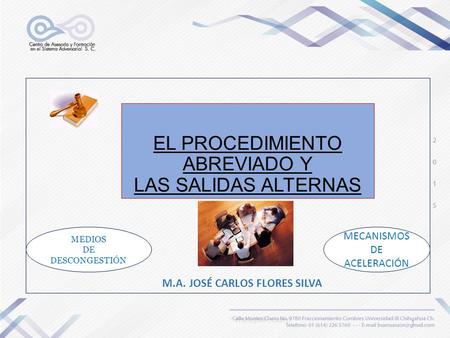 EL PROCEDIMIENTO ABREVIADO Y LAS SALIDAS ALTERNAS