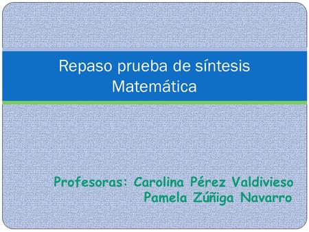Repaso prueba de síntesis Matemática