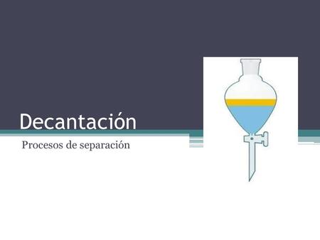 Procesos de separación