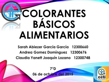 Colorantes básicos alimentarios