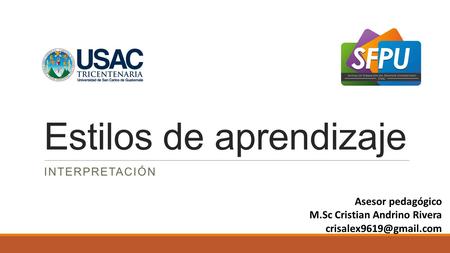 Estilos de aprendizaje