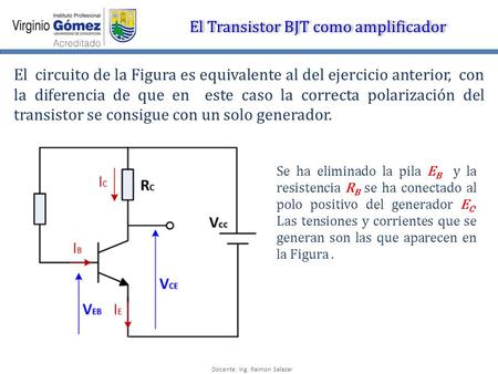 El Transistor BJT como amplificador