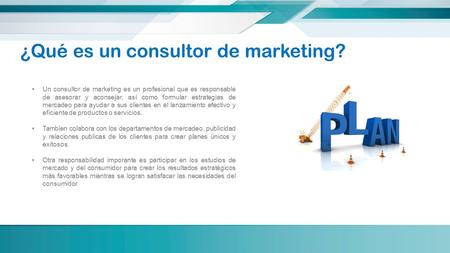 ¿Qué es un consultor de marketing?