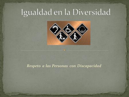 Igualdad en la Diversidad