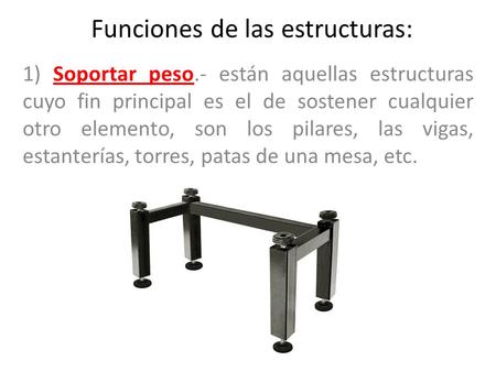 Funciones de las estructuras: