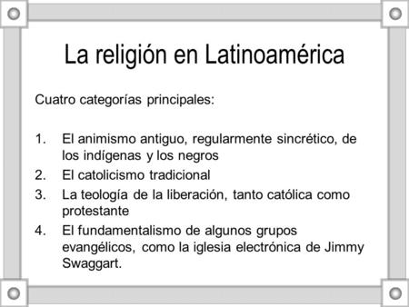 La religión en Latinoamérica