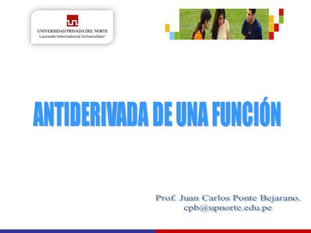 ANTIDERIVADA DE UNA FUNCIÓN