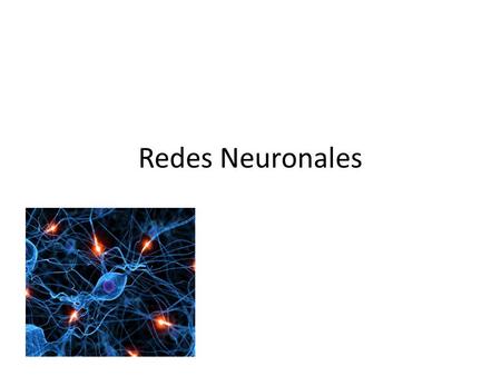 Redes Neuronales.