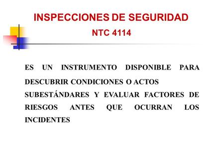 INSPECCIONES DE SEGURIDAD