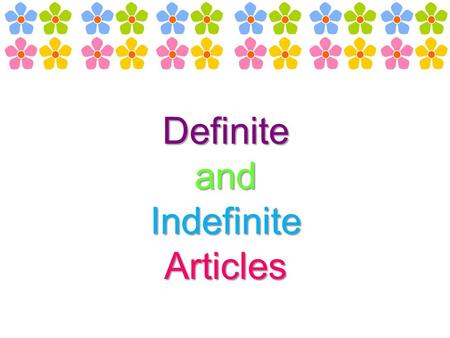 Definite and Indefinite Articles. Definite articles are ways to say “the” in Spanish.Definite articles are ways to say “the” in Spanish. Definite articles.
