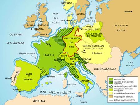 El Congreso de Érfurt : encuentro entre el Emperador Napoleón I de Francia y el Zar Alejandro I de Rusia en 1808 en un intento de reafirmar la alianza.