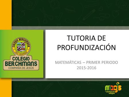 TUTORIA DE PROFUNDIZACIÓN
