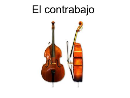 El contrabajo.