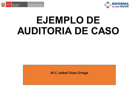 EJEMPLO DE AUDITORIA DE CASO