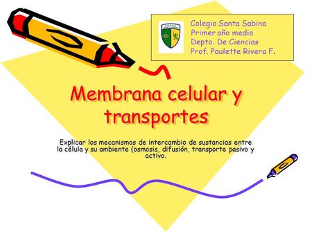 Membrana celular y transportes