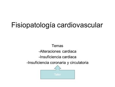 Fisiopatología cardiovascular