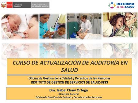 CURSO DE ACTUALIZACIÓN DE AUDITORÍA EN SALUD