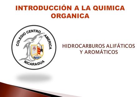 INTRODUCCIÓN A LA QUIMICA ORGANICA