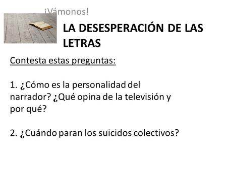 La desesperación de las letras