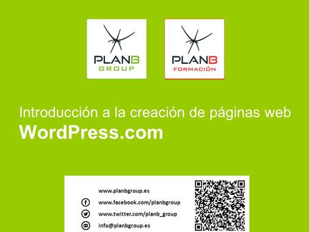 Introducción a la creación de páginas web WordPress.com.